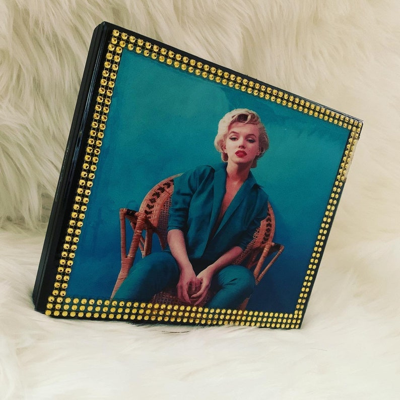 FREE Pair of Earrings or Keychain wMarilyn Monroe Cigar Box Purse