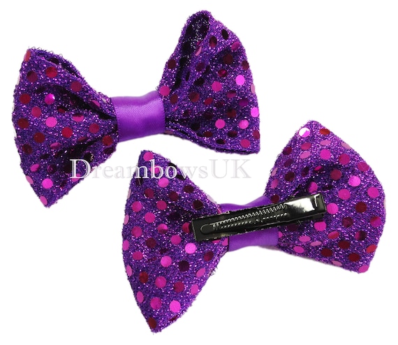 Hair Bow with Diamante/'s /& Crocodile Clip Different Colours Available