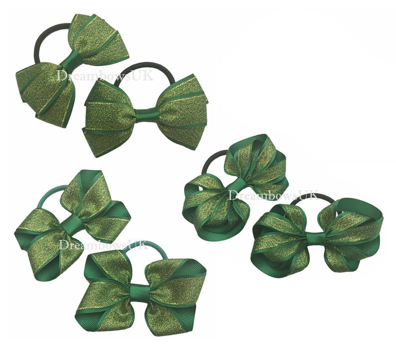 Dark Turquoise Flat Glitter Ribbon Jumbo Or Large Layered Hair Bow