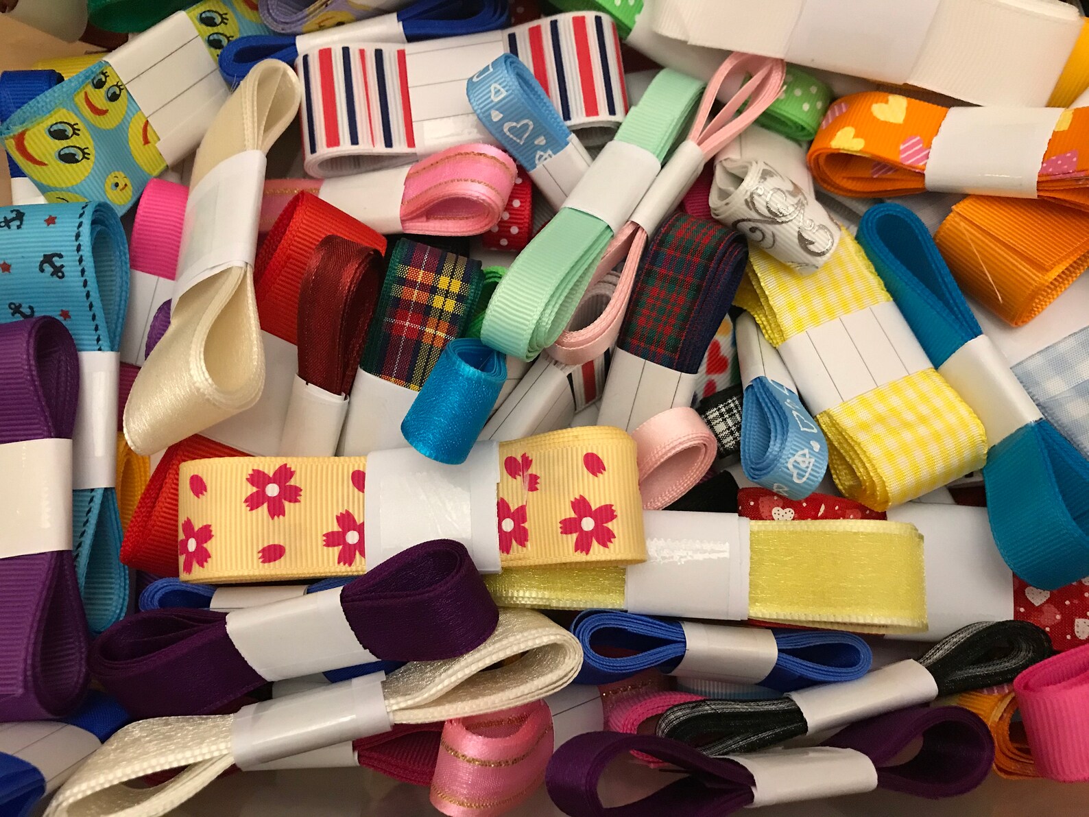 Mixed craft ribbon cardmaking scrapbooking. Assorted Etsy