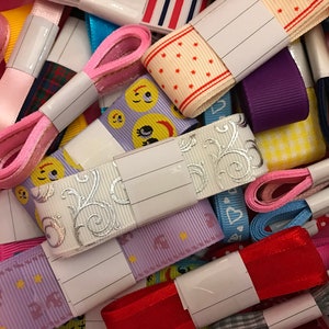 Mixed craft ribbon, cardmaking, scrapbooking. Assorted colours, widths and designs image 2