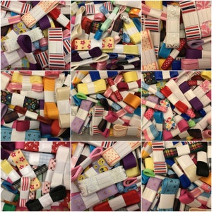 Mixed craft ribbon, cardmaking, scrapbooking. Assorted colours, widths and designs image 1