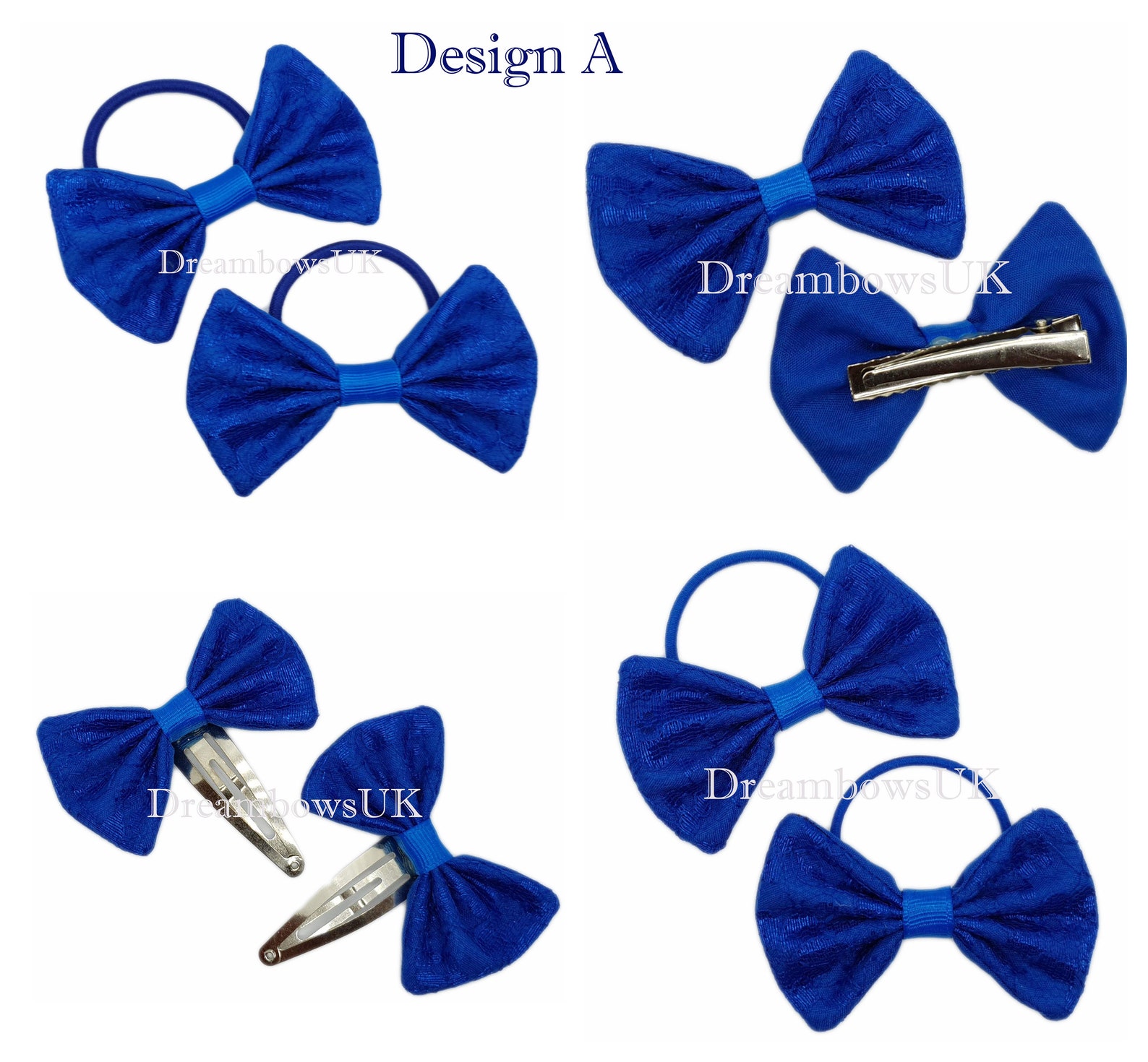 Royal blue lace hair bow/accessories Girl royal blue school Etsy