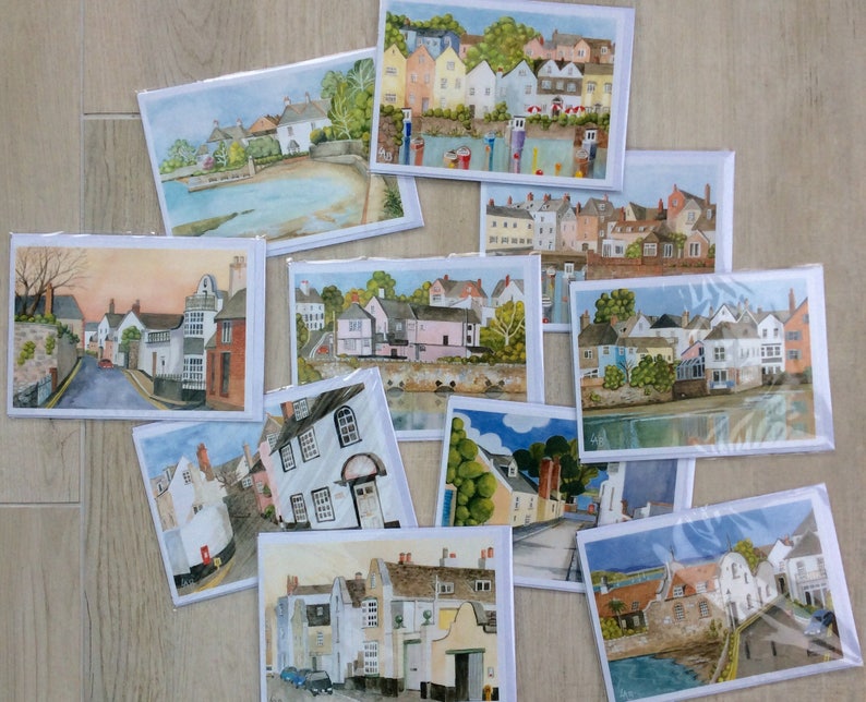 Topsham Cards, Fine Art Greetings Cards, Topsham Views, Devon, Estuary