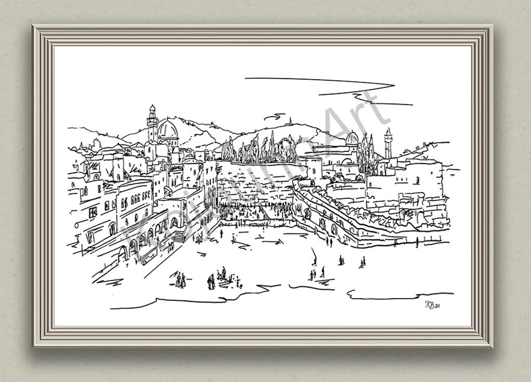 Jerusalem Wall Art Instant Download, Printable Jewish Gift - Etsy