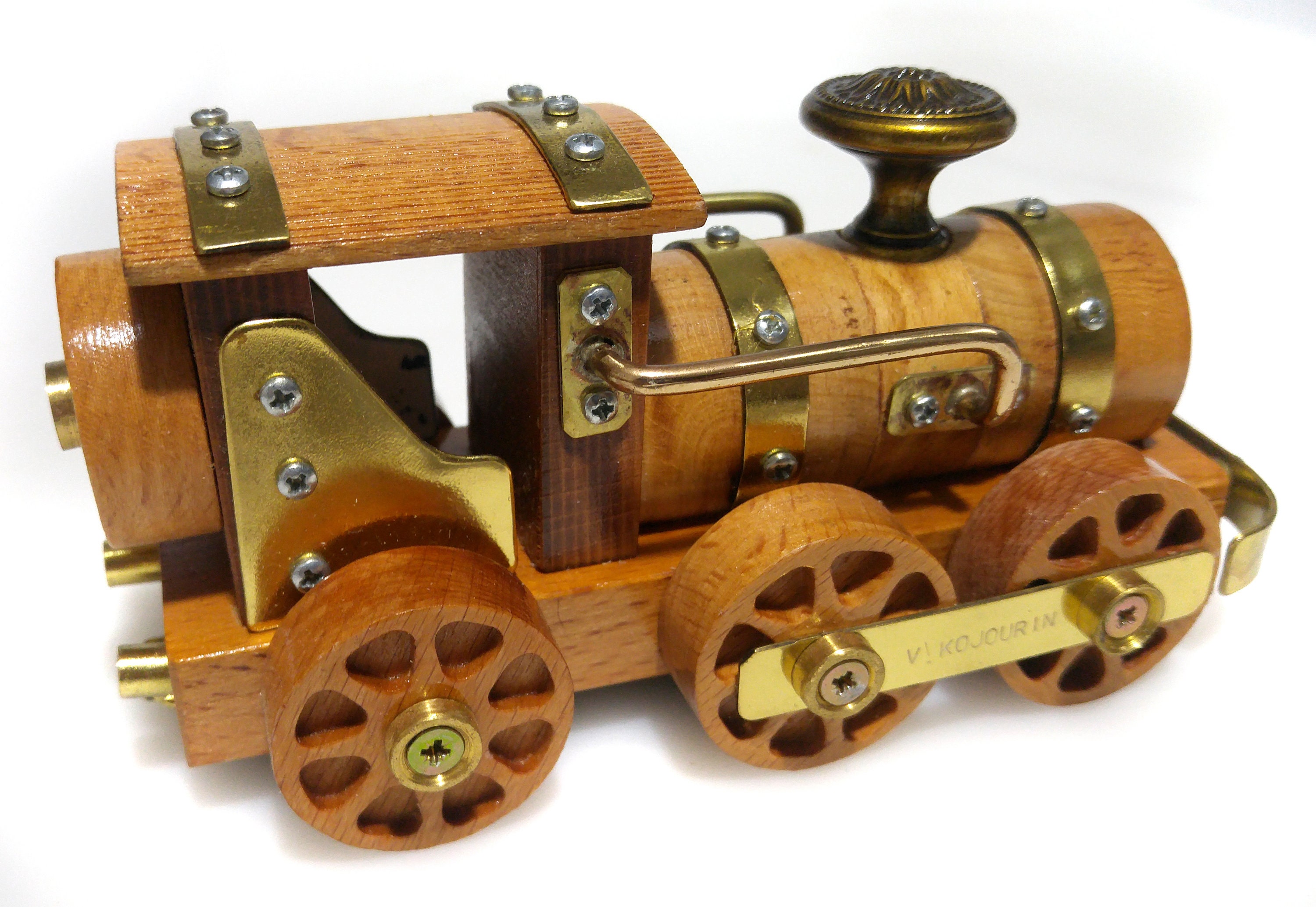 Steampunk, Train Set, Gift for Men, Wooden Train, Handmade, Wooden Gift