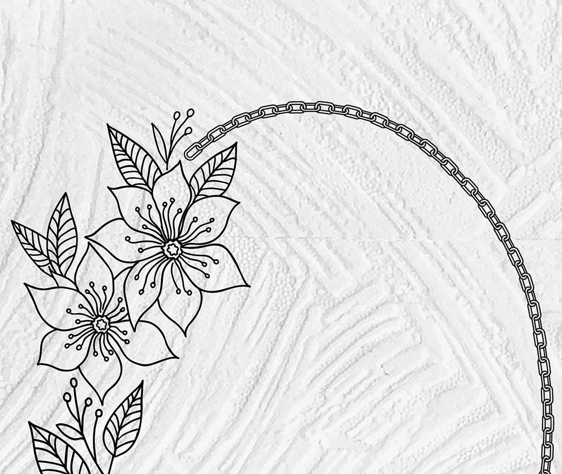Flower Border SVG Flower Frame SVG File Cricut Botanical - Etsy