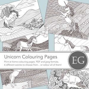 Unicorn Colouring Pages