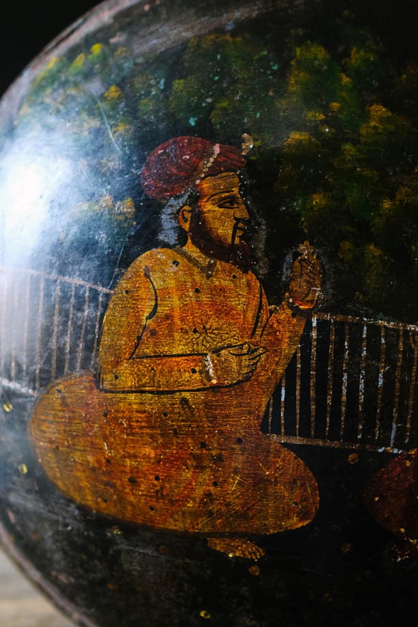 Large Metal ANTIQUE Vintage INDIAN Water BOTTLE Drinking Decorative