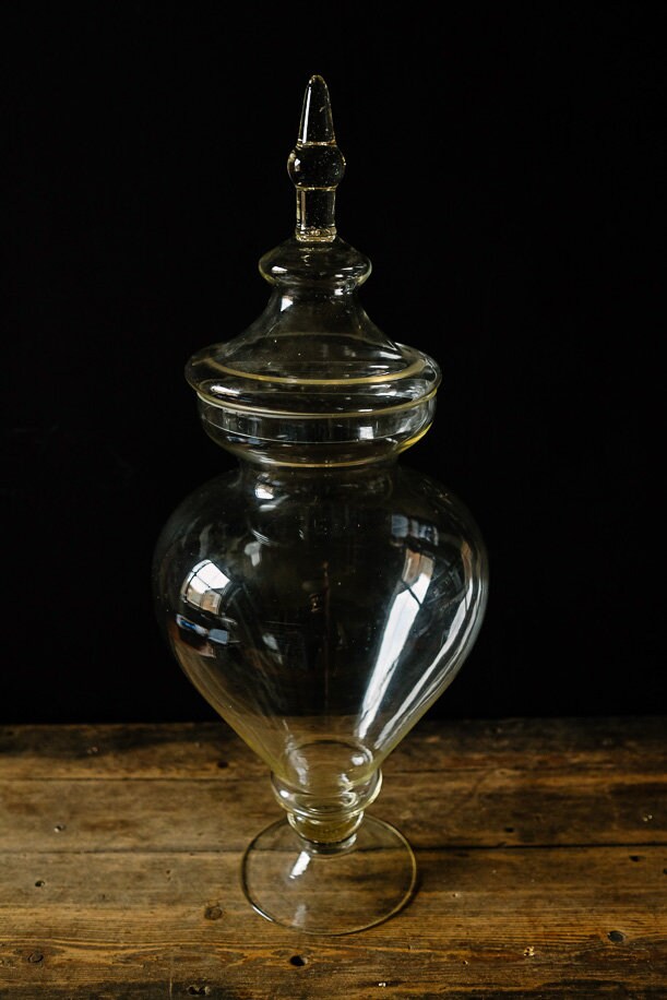 Vintage ANTIQUE Glass APOTHECARY Chemist CARBOY Jar of