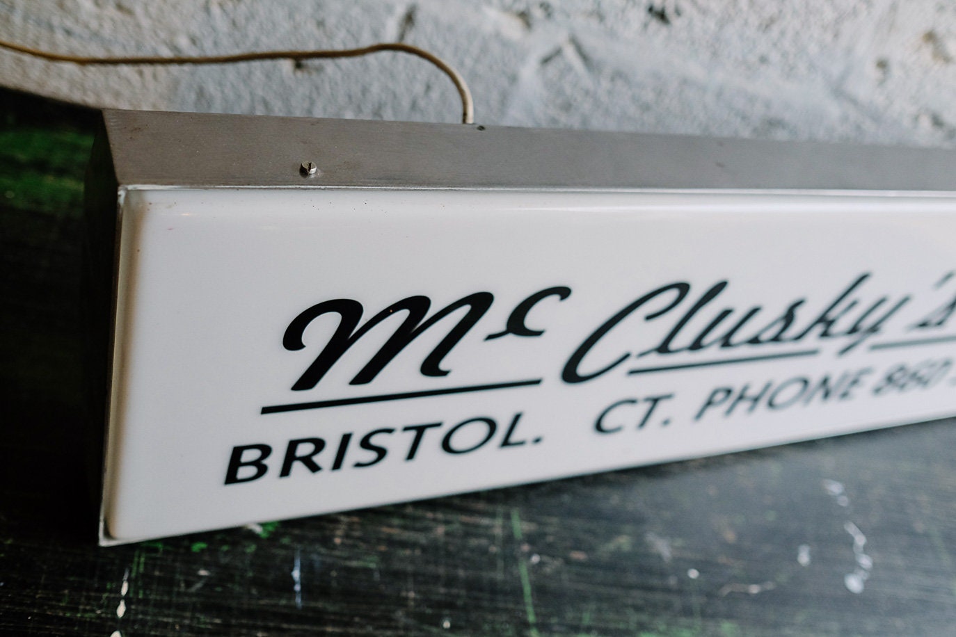 VINTAGE American DINER LIGHTBOX Bristol Connecticut Industrial