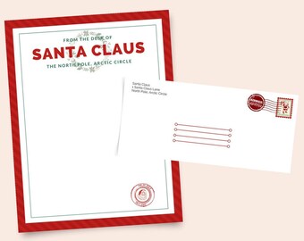 santa letterhead etsy