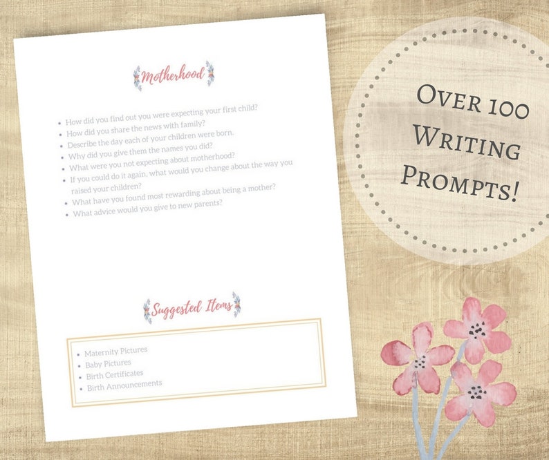 Letters to My Daughter Gift for Mom Printable Journal Prompt | Etsy