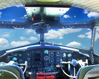 Two B 17 Bomber Cockpit Images Color Digital Download JPG 5.6 MP