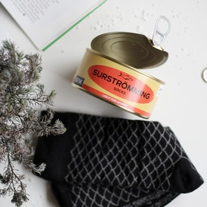 SURSTRÖMMING SOCKS, Sweden Smelly Fish Canned Fish Socks #nofish