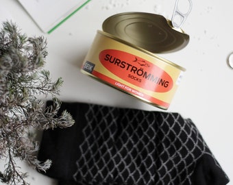 SURSTRÖMMING SOCKS, Sweden Smelly Fish Canned Fish Socks #nofish