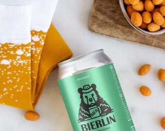 Beerlin - Calzini da birra di Berlino / Calzini divertenti / Calzini fantastici / Calzini per regalo / Calzini casual (Unitaglia per uomini e donne 35-46)