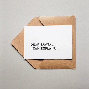 Cartolina "Caro Babbo Natale, posso spiegarti..."
