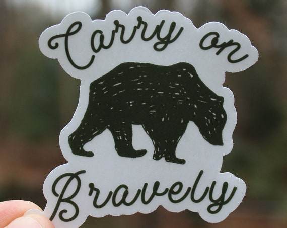 Carry on Bravely Stickers | Catholic Stickers for Water bottles, laptops, and cars