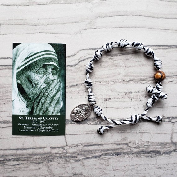 St. Teresa of Calcutta Rosary Bracelet - with medal