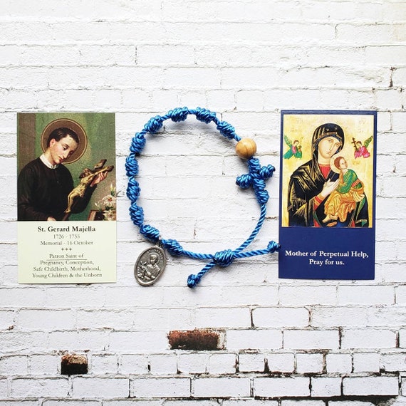 St. Gerard Majella / Our Lady of Perpetual Help Rosary Bracelet - with medal