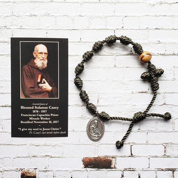 Blessed Solanus Casey Rosary Bracelet - with medal and prayer card