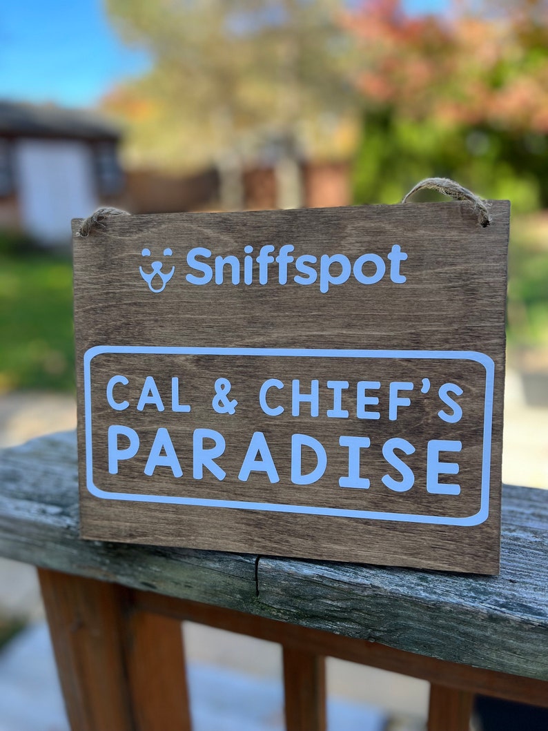 Custom Wood Sign Hanging Yard Sign Sniffspot Etsy