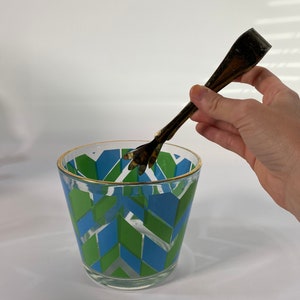 1960’s Mid Mod Ice Bucket & Tongs