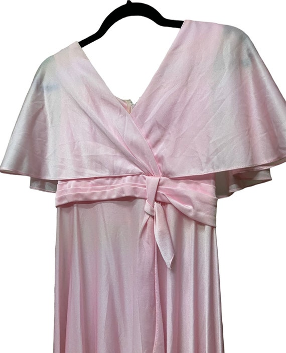 1970’s Pink Flutter Sleeve Dress - image 2