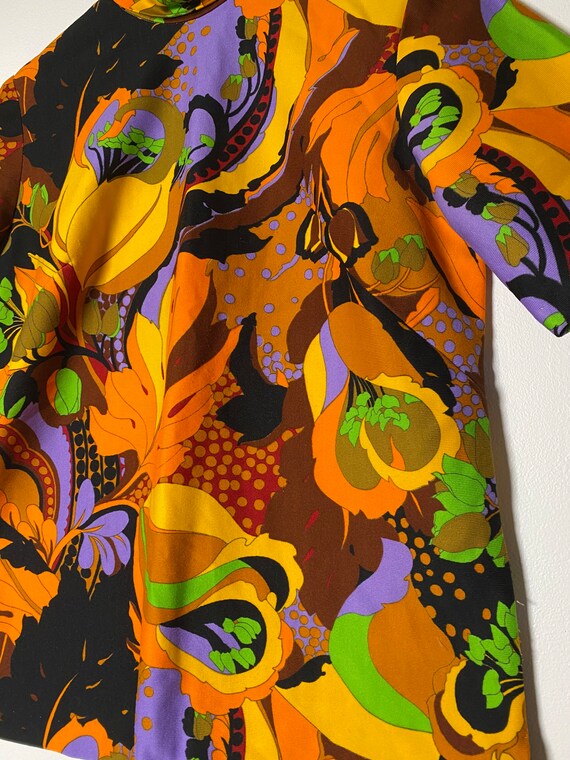 1960’s Psychedelic Leaves Shirt - image 5