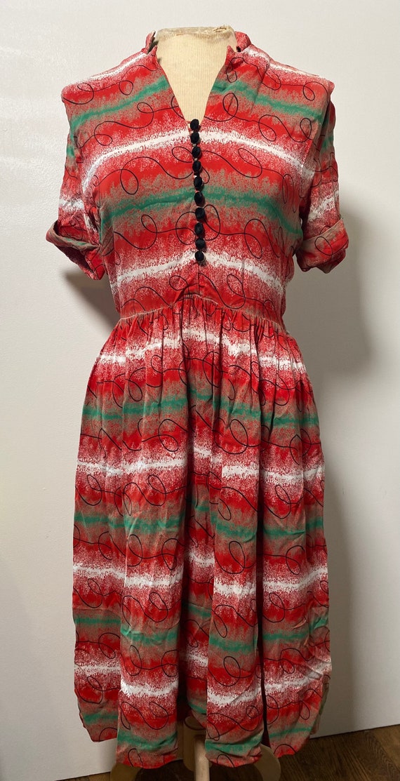 1950’s Stripes & Swirls Dress