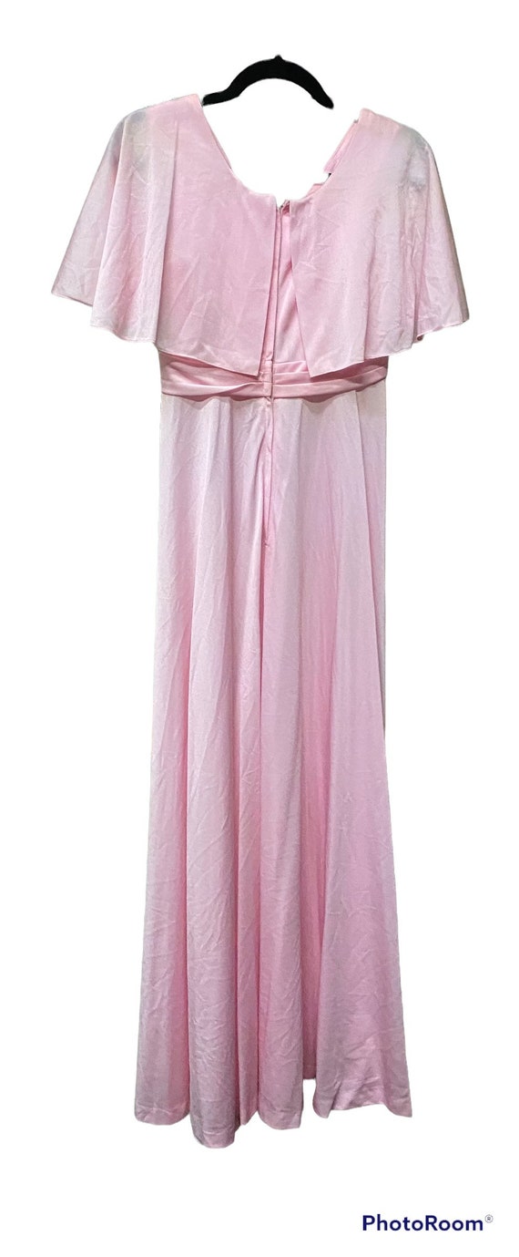 1970’s Pink Flutter Sleeve Dress - image 4