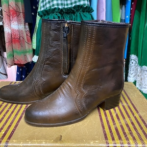 1970’s Brown Leather Fleece Lined Boots