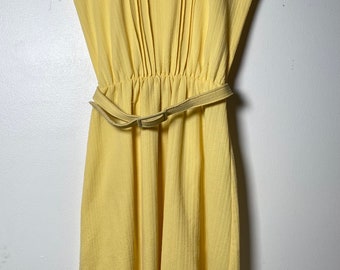 1970’s Yellow Belted Dress