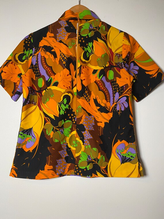 1960’s Psychedelic Leaves Shirt - image 4