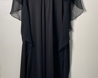 1970’s Black Sheer Tulle Gown