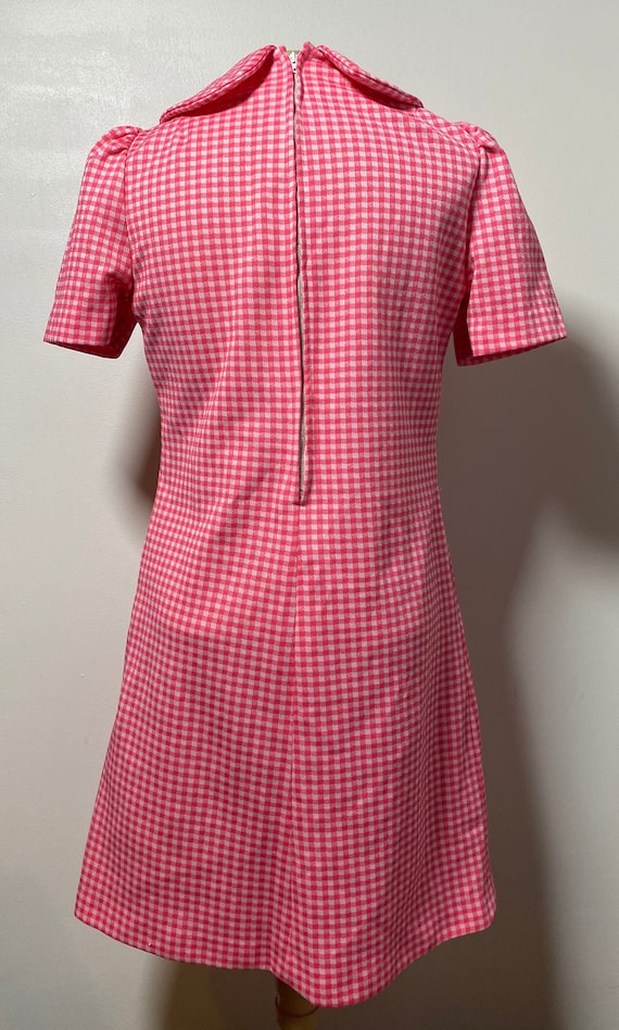 1960’s Pink & White Gingham Dress - image 8