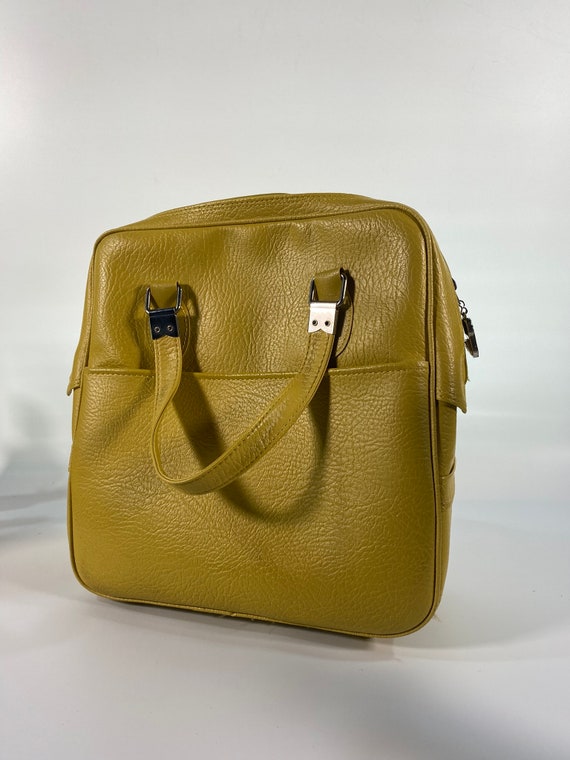 1960’s Starlite Mustard Yellow Travel Bag - image 1