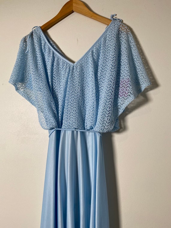 1970’s Pale Blue Knit Top Dress - image 8