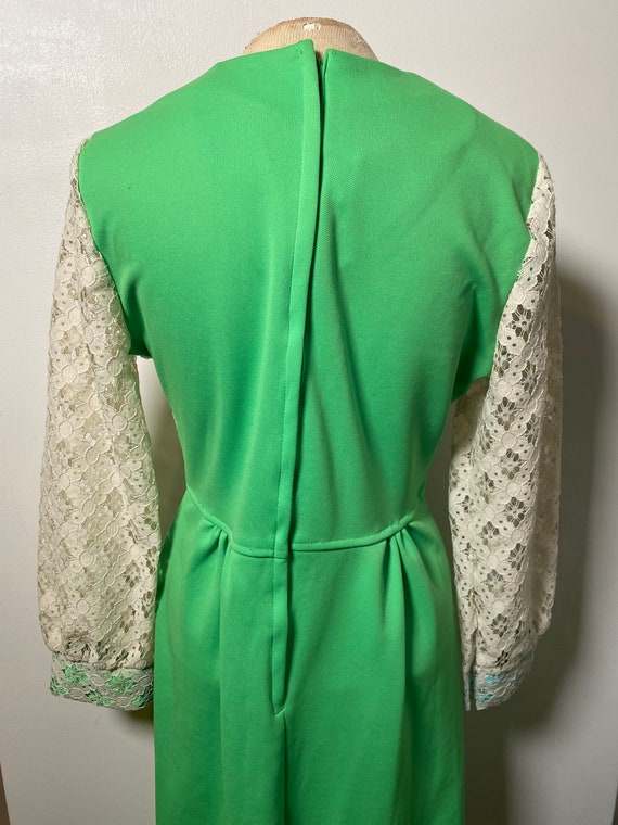 Long Sixty Dress Green Gradient Print