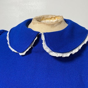 1960s Sapphire Blue Peter Pan Collar Dress image 8