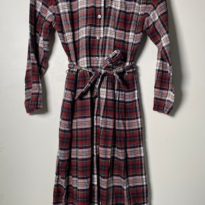 1980’s Plaid Button Up Dress