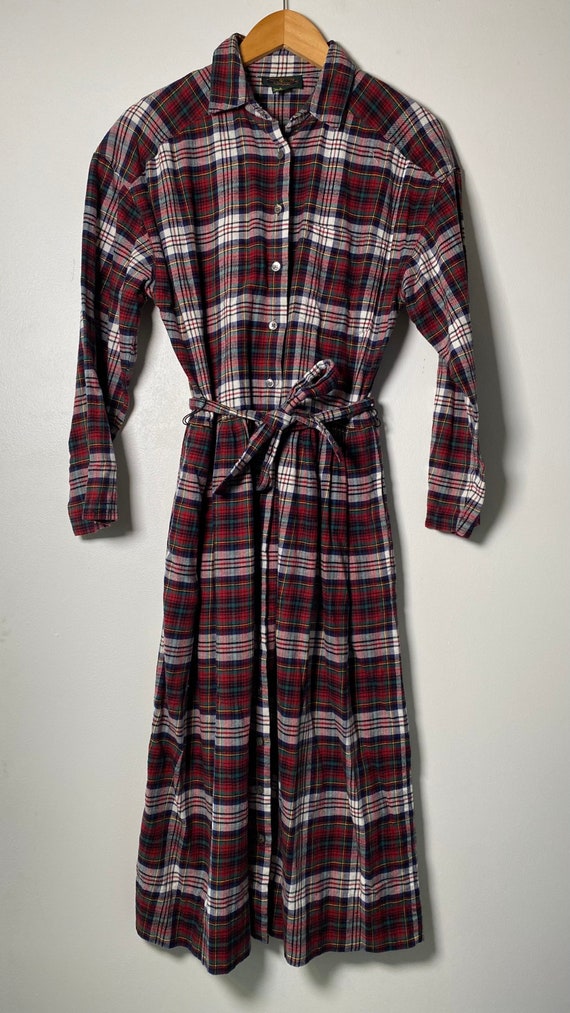1980’s Plaid Button Up Dress