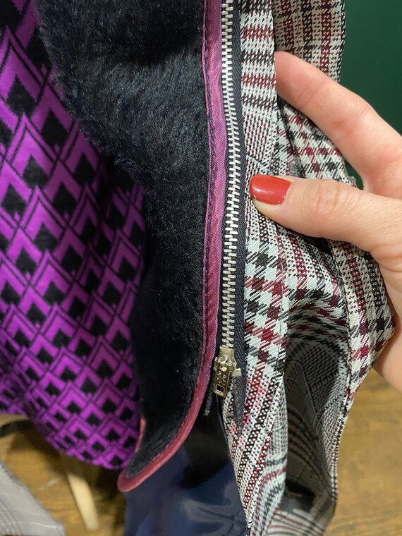 1970’s Gray Plaid Trench with Removeable Lining - image 3