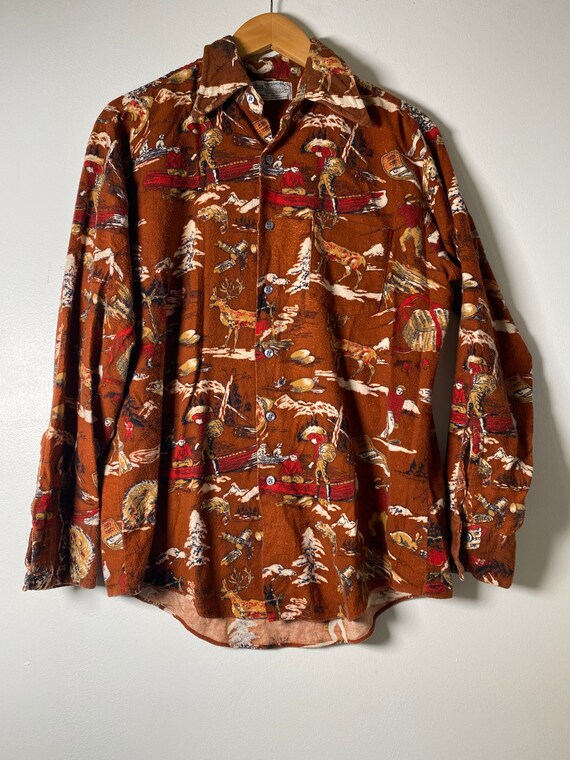 1970’s Kmart Hunting Themed Flannel Shirt Gem