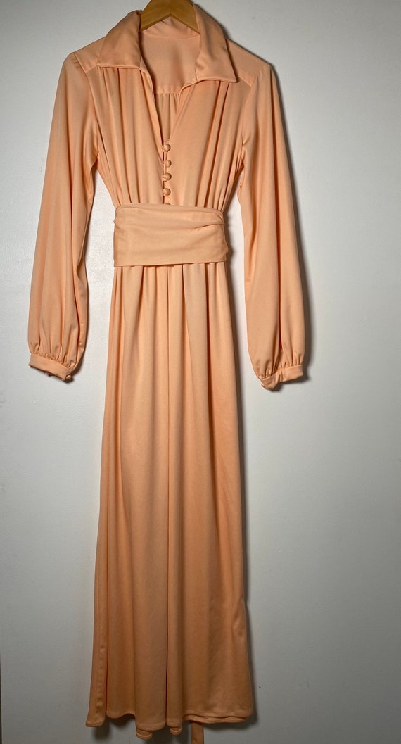 1970’s Peach Maxi Dress Gem