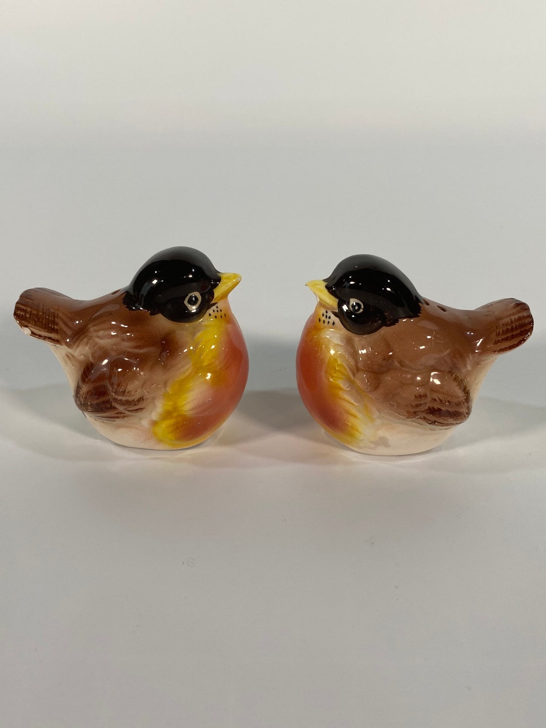1970s Robin Salt & Pepper Shakers Etsy