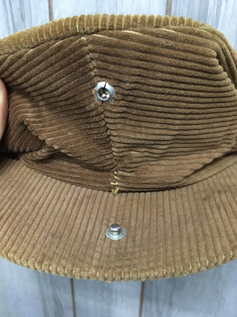 1970\u2019s Brown Corduroy Newsboy Cap