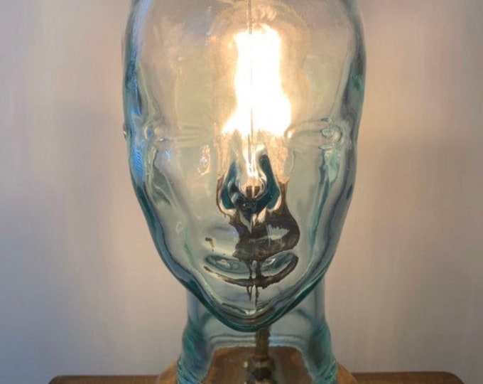 Glass Mannequin Head Lamp Etsy