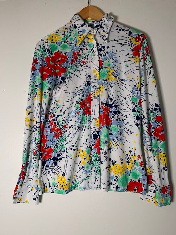1970’s Sears Rainbow Big Collar Blouse